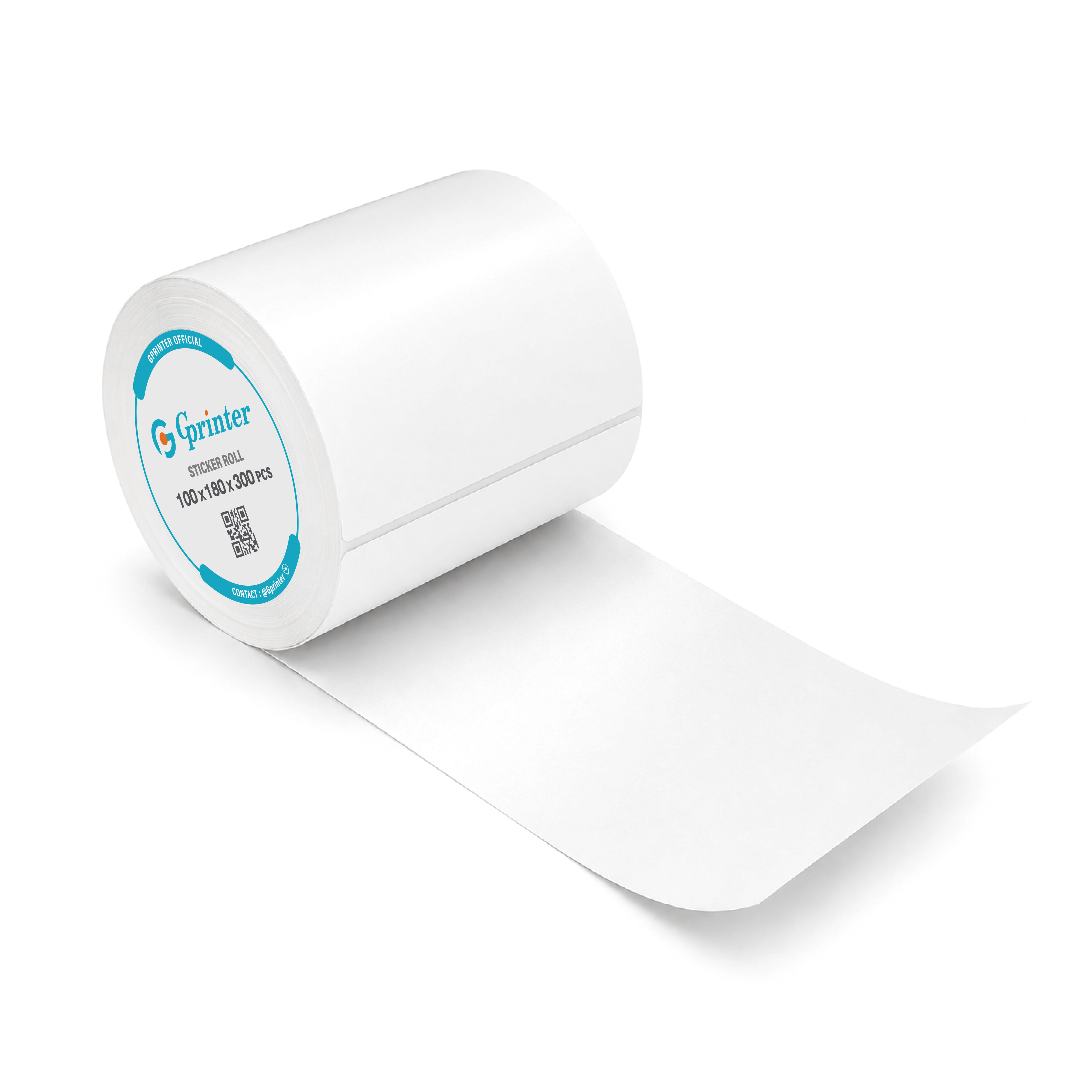 กระดาษสติ๊กเกอร์ความร้อน GPRINTER 100X180 300 แผ่น แบบม้วน 1 ม้วน_2